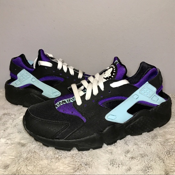 huaraches black and blue